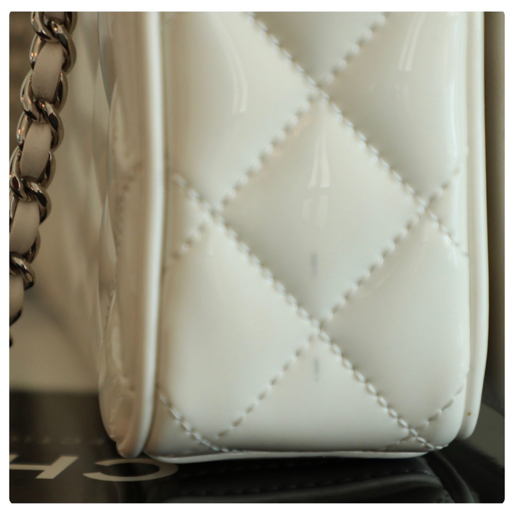 CHANEL ⭐️AUTHENTIC⭐️Small Patent Coco Boy Flap Bag - Picture 16 of 17
